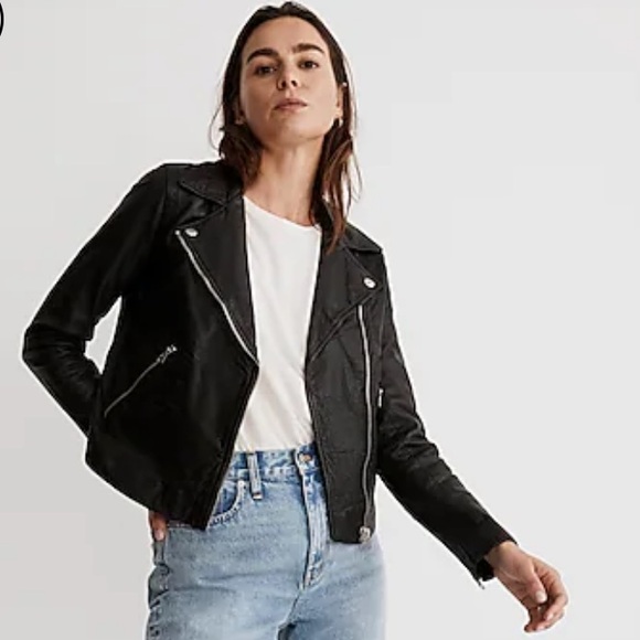 Madewell Italian Leather Moto Jacket - Picture 2 of 5